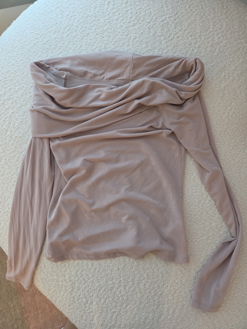 Babaton Off-Shoulder Long Sleeve Top - Dusty Mauve Pink